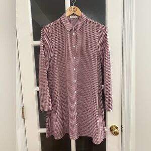 Equipment Femme Silk Dress - size XS - red/blue geometric